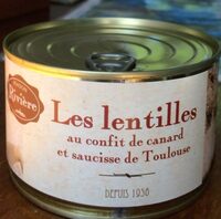 Les lentilles au confit de canard et saucisse de Toulouse