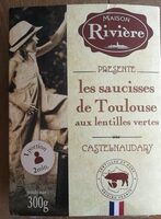 Les saucisses de Toulouse aux lentilles vertes