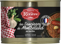 Saucisses de Montbéliard aux lentilles