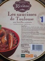 Les Saucisses de Toulouse aux lentilles cuisinées