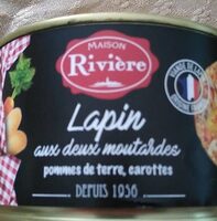 Lapin aux deux moutardes, pommes de terre, carottes