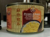 Pousses de bambou en tranches