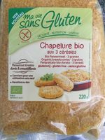 Chapelure 3 Céréales Bio - 220 G - Ma Vie Sans Gluten