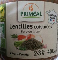Lentilles cuisinées