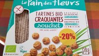 Tartines bio craquantes au souchet - le pain des fleurs