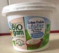 Crème fraiche légère des fermes bio de Lorraine
