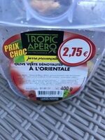 Olive verte dénoyautée à l'orientale