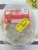 Olive vertes farcie aux poivrons