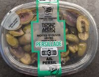 Moitiés d'olives vertes Persillade