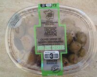 Olives vertes et noires dénoyautées duo aux herbes