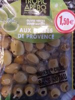 Olives vertes denoyautees aux herbes de Provence