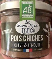 Tartinable pois chiches olive et fenouil