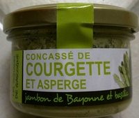 Concassé de Courgette et Asperge, Jambon de Bayonne et Basilic
