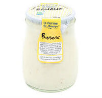 Yaourt à la Banane au lait du jour de nos vaches