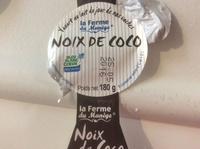 Yaourt Noix De Coco Au Lait Entier, 180 Grammes, Marque La Ferme Du Manège