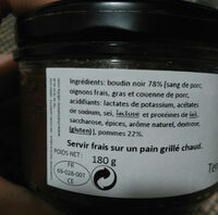 Terrine de boudin noir aux pommes