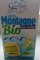 Lait de montagne bio demi-écrémé