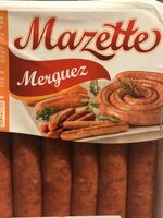 Merguez mazette, LES BRASERADES, 6 pièces, Barquette
