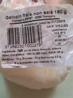 Galopin frais non salé