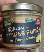 Rillettes de truite fumée au citron confit