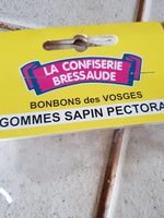 Bonbons des Vosges gommes sapin pectoral