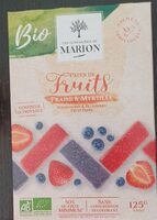 Pâte de fruits fraise et myrtille