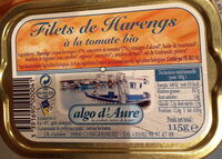Filets de harengs à la tomate bio