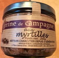 Terrine de campagne aux myrtilles