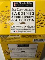 Sardines à l'huile d'olive & au citron