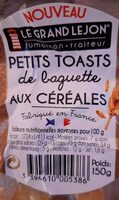 Petits toasts de baguette aux céréales