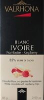 Tablette Chocolat Blanc Aux Pépites De Framboise