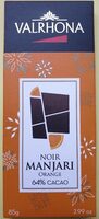 Noir manjari orange 64% cacao
