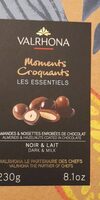 Moments croquants amandes & noisettes enrobées de chocolat