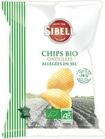 Chips bio ondulées allégées en sel