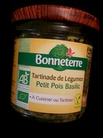 Tartinade de légumes Petits Pois Basilic