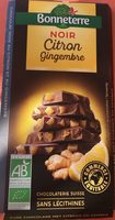 Chocolat noir citron gingembre
