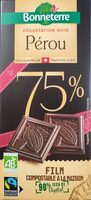Dégustation noir Pérou 75%