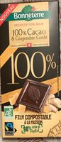 Chocolat noir de dégustation 100% Cacao & Gingembre Confit