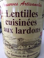 Lentilles cuisinees aux lardons