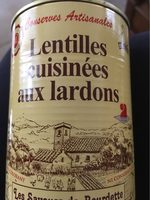Lentilles cuisinées aux lardons