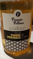 Pur jus de pomme de Provence clair