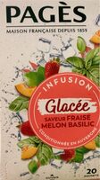 Infusion glacée saveur fraise melon basilic