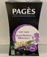 Thé vert saveur Sureau Myrtille