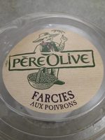 Olives vertes denoyautées farcies a la pâte de poivron