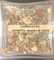 Lentille Vertes, Courgettes, amandes & raisins