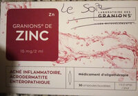 Granions De Zinc 15 Mg / 2 Ml (gluconate De Zinc) 1 Boite De 30, Ampoules De 2 Ml, Solution Buvable