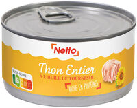 Thon entier à l'huile de tournesol 200g 150g (1/4)