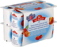Yaourts brassés sucrés aux fruits