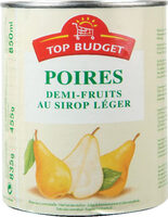 Poires demi-fruits au sirop léger