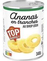 Ananas Tranches au sirop léger - boîte 3/4